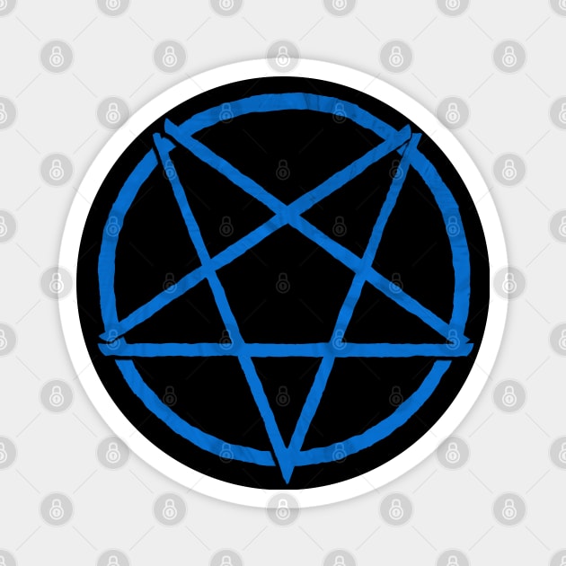 Baphomet Blue Satanic Pentagram | Hail Satan Magnet by WearSatan